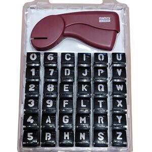 Marvy Uchida Cassette Craft Punch 36 Pc ABC 123 Letters Numbers CCP‎ Set37 Case